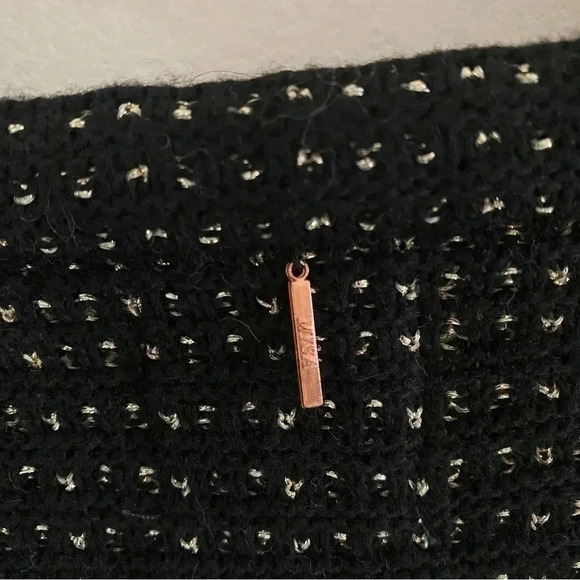 MISA Los Angeles Cardigan Knit Black Gold Sz M - Picture 4 of 7